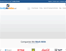 Tablet Screenshot of certifymeonline.net